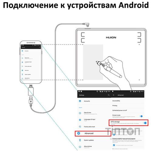 Графічний планшет Huion HS64