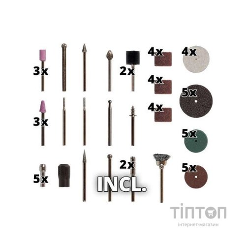 Гравер Einhell TE-MT 7.2LI 7.2В, 5500-26000об/хв, 51 насадка, 1.2кг (4419330)