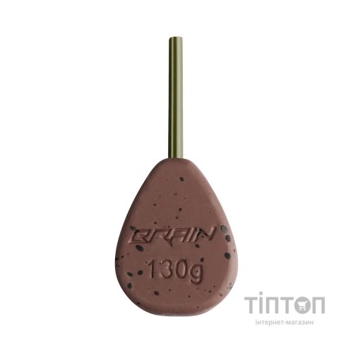 Грузило Brain In-Line Flat Lead 130g 2шт/уп Brown (1858.32.19)