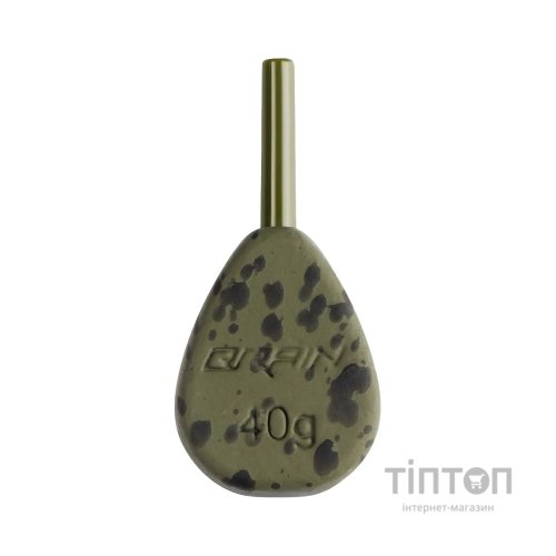Грузило Brain In-Line Flat Lead 42g 2шт/уп Green (1858.32.03)