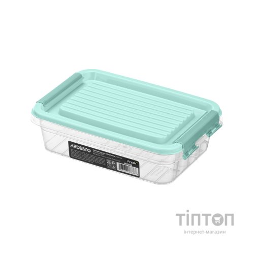 Харчовий контейнер Ardesto Fresh 0.52л, пластик, прямокутна, блакитний (AR1303B)