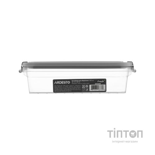 Харчовий контейнер Ardesto Fresh 0.52л, пластик, прямокутна, сірий (AR1303R)