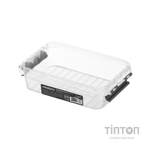Харчовий контейнер Ardesto Fresh 0.52л, пластик, прямокутна, сірий (AR1303R)