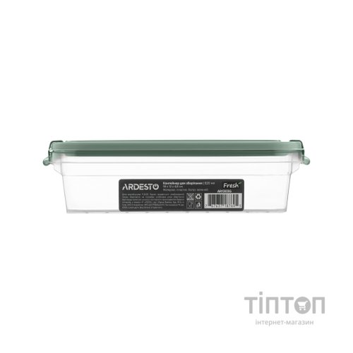 Харчовий контейнер Ardesto Fresh 0.52л, пластик, прямокутна, зелений (AR1303G)