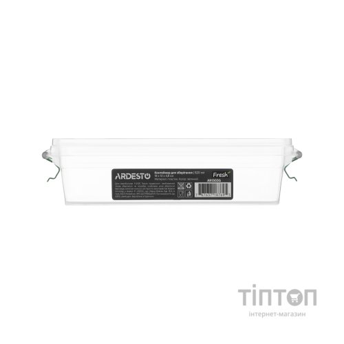 Харчовий контейнер Ardesto Fresh 0.52л, пластик, прямокутна, зелений (AR1303G)