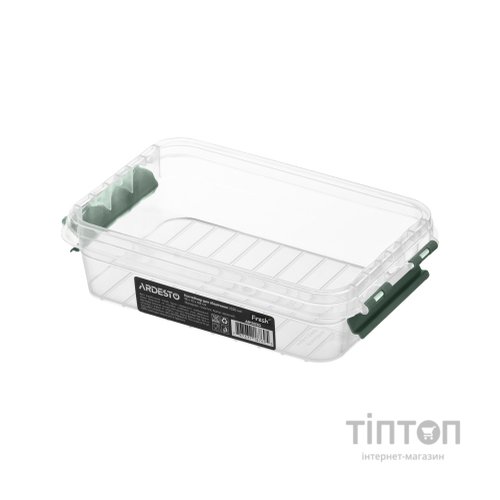 Харчовий контейнер Ardesto Fresh 0.52л, пластик, прямокутна, зелений (AR1303G)