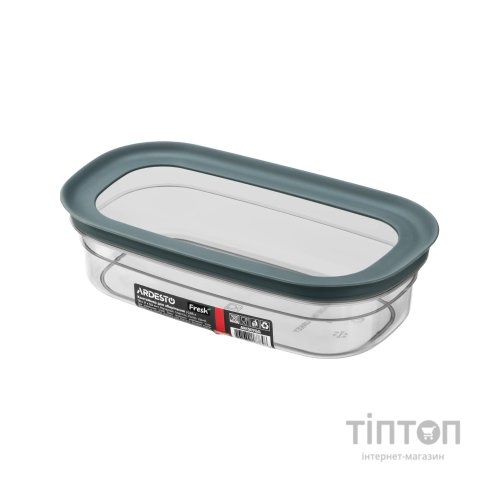 Харчовий контейнер Ardesto Fresh 0.65л, пластик, прямокутна, сірий (AR1307GG)