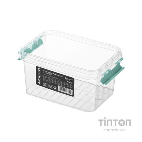 Харчовий контейнер Ardesto Fresh 1.2л, пластик, прямокутна, блакитний (AR1304B)