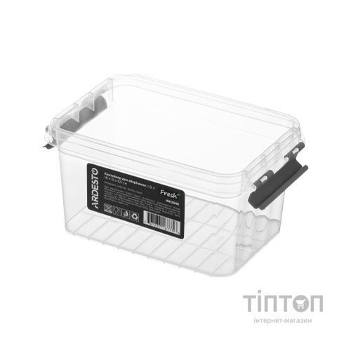 Харчовий контейнер Ardesto Fresh 1.2л, пластик, прямокутна, сірий (AR1304R)