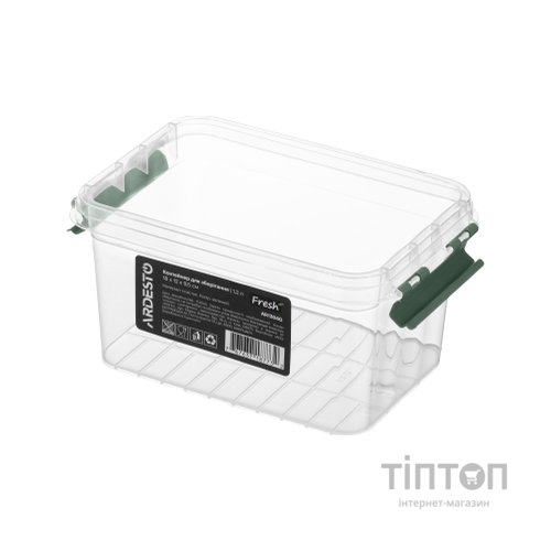 Харчовий контейнер Ardesto Fresh 1.2л, пластик, прямокутна, зелений (AR1304G)