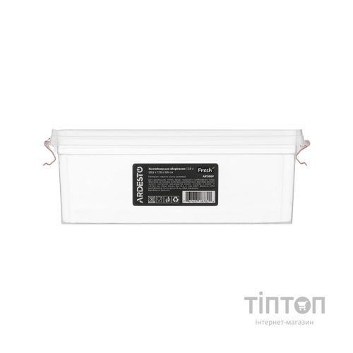 Харчовий контейнер Ardesto Fresh 2.8л, пластик, прямокутна, рожевий (AR1306P)
