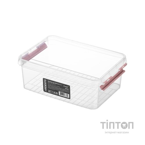 Харчовий контейнер Ardesto Fresh 2.8л, пластик, прямокутна, рожевий (AR1306P)