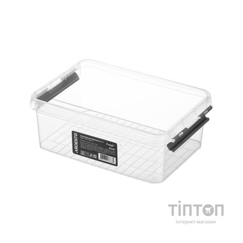 Харчовий контейнер Ardesto Fresh 2.8л, пластик, прямокутна, сірий (AR1306R)