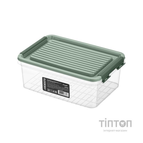 Харчовий контейнер Ardesto Fresh 2.8л, пластик, прямокутна, зелений (AR1306G)