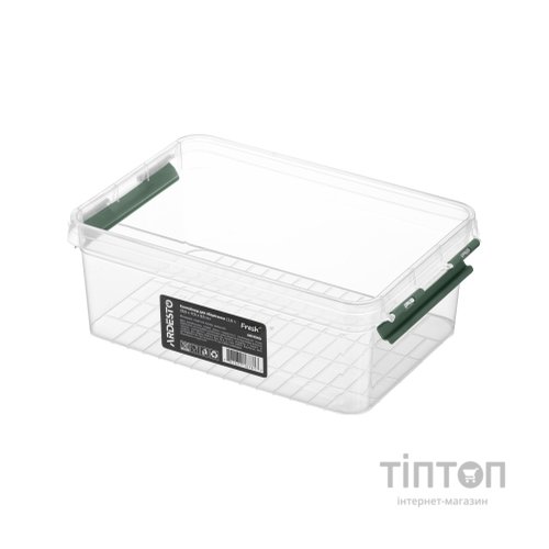 Харчовий контейнер Ardesto Fresh 2.8л, пластик, прямокутна, зелений (AR1306G)