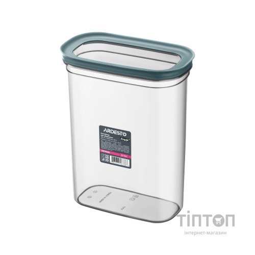 Харчовий контейнер Ardesto Fresh 3.1л, пластик, прямокутна, сірий (AR1311GG)