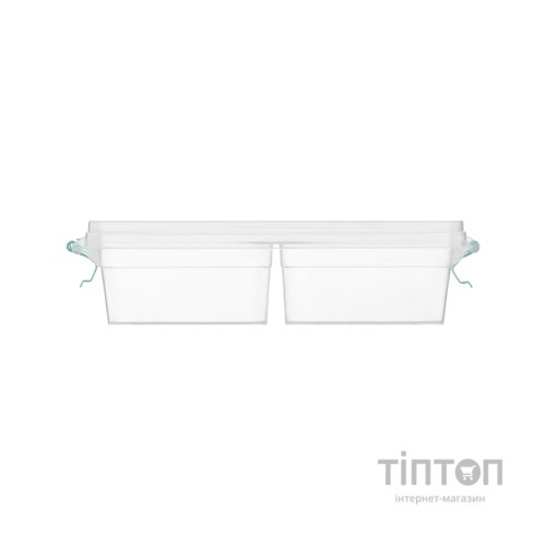 Харчовий контейнер Ardesto Fresh двосекційний 2х0.25л, пластик, прямокутна, блакитний (AR1302B)
