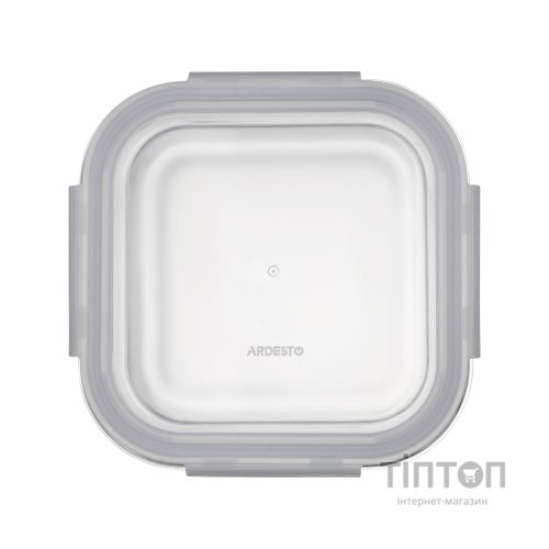 Харчовий контейнер Ardesto Gemini квадратний, 1.23л, боросилікатне скло, прозорий (AR1212BSQ)