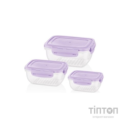 Харчовий контейнер Bager Cook&Lock 3 шт 0.4, 0.8, 1.4 л (BG-525)