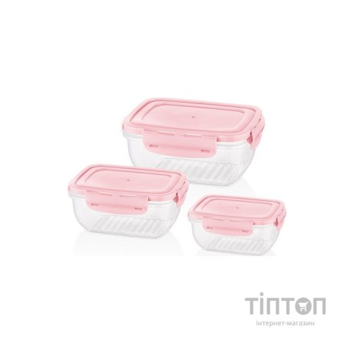 Харчовий контейнер Bager Cook&Lock 3 шт 0.4, 0.8, 1.4 л (BG-525)