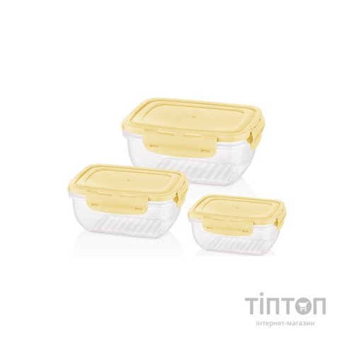 Харчовий контейнер Bager Cook&Lock 3 шт 0.4, 0.8, 1.4 л (BG-525)