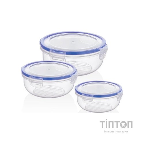 Харчовий контейнер Bager Cook&Lock 3 шт 0.8, 1.35, 2.25 л (BG-519)