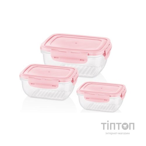 Харчовий контейнер Bager Cook&Lock 3 шт 0.8, 1.4, 2.3 л (BG-526)