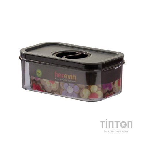 Харчовий контейнер Herevin Canister-Vacuum Lid-White-Black вакумна кришка 0.6 л (161174-000)
