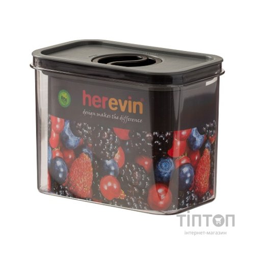 Харчовий контейнер Herevin Canister-Vacuum Lid-White-Black вакумна кришка 1.2 л (161179-000)