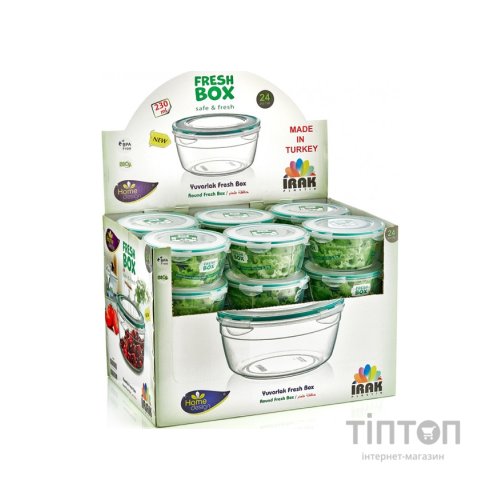 Харчовий контейнер Irak Plastik Fresh круглий 1,5 л прозорий (5226)