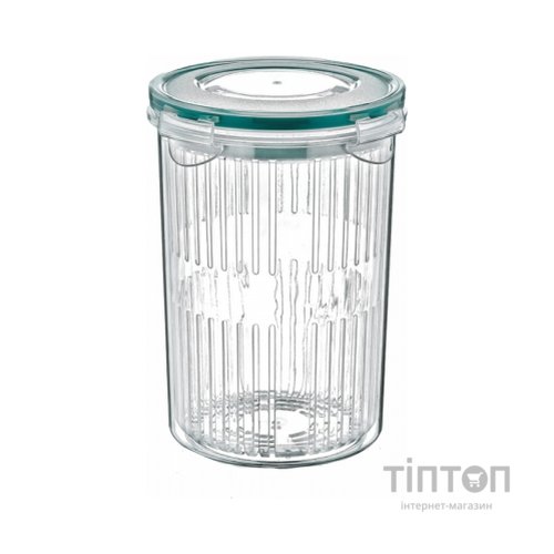 Харчовий контейнер Irak Plastik Fresh круглий 1,5 л з друшляком прозорий (5376)