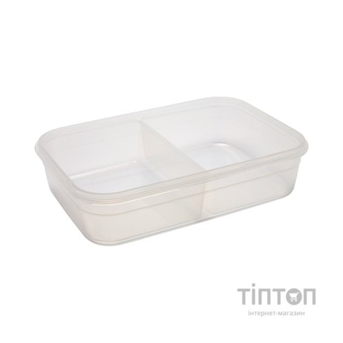 Харчовий контейнер Irak Plastik Fresh прямокутний 1 л 2 відсіки (5240)