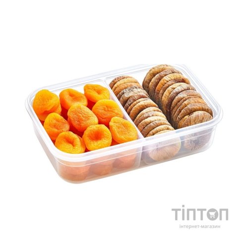 Харчовий контейнер Irak Plastik Fresh прямокутний 1 л 2 відсіки (5240)