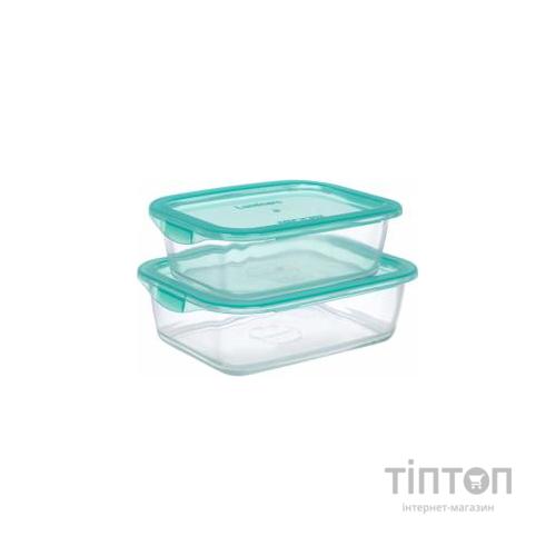 Харчовий контейнер Luminarc Keep'n Box Lagoon набор 2шт прямоуг. 820мл/1220мл (P5506)
