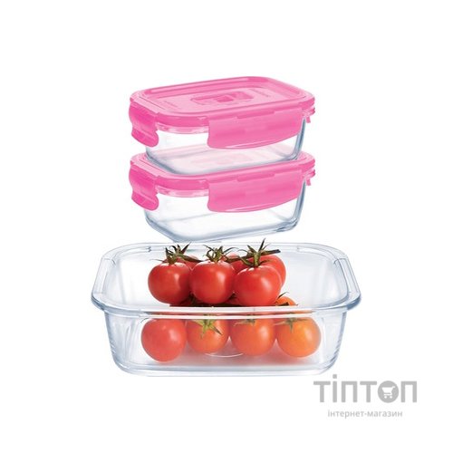 Харчовий контейнер Luminarc Pure Box Active набір 3 шт + Сумка (P4498)