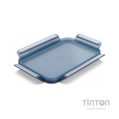 Харчовий контейнер Tefal Master Seal Eco 0,8л, прямокутний, пластик, прозорий, блакитний (N1171318)