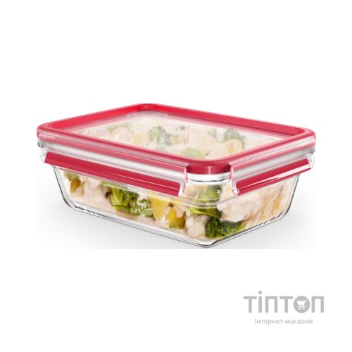 Харчовий контейнер Tefal Masterseal Glass Red 1.3 л (N1041010)