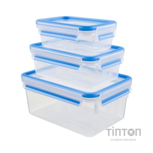 Харчовий контейнер Tefal Mseal Fresh набір 3 шт 0.55л 1.0л 2.3л (K3028912)