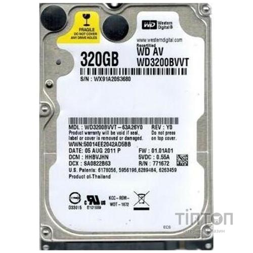 HDD 2.5" SATA 320GB WD 5400rpm 8MB (WD3200BVVT) гар. 12 міс.