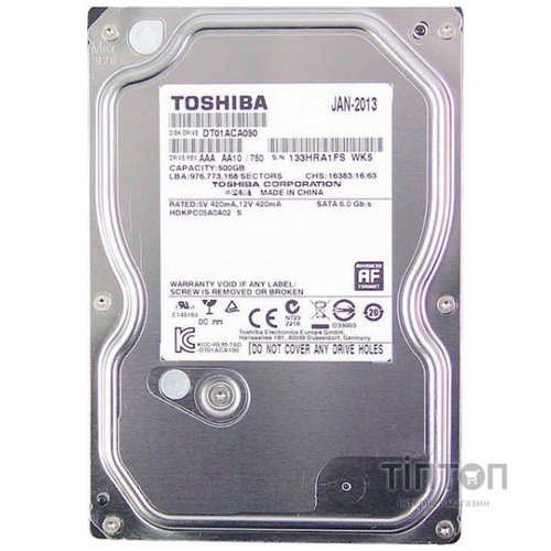 Жорсткий диск 3.5" 500Gb Toshiba (DT01ACA050)