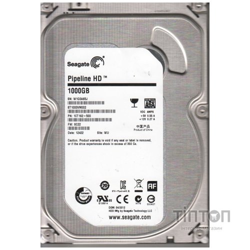 HDD SATA 1.0 TB Seagate Pipeline HD 5900rpm 64MB (ST1000VM002) гар. 12 міс.