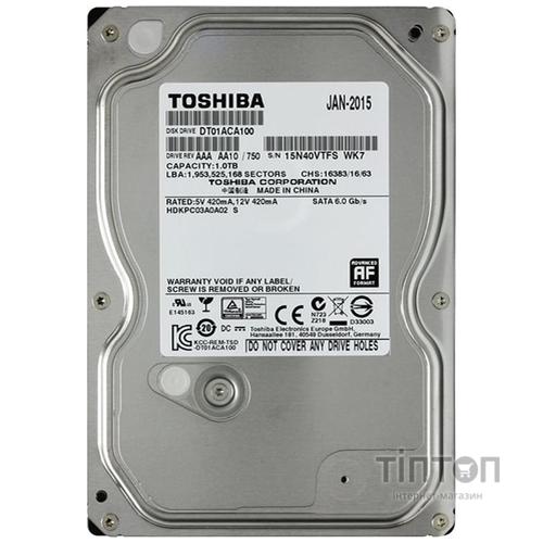 HDD SATA 1.0TB TOSHIBA 7200rpm 32MB (DT01ACA100) гар. 12 мес.