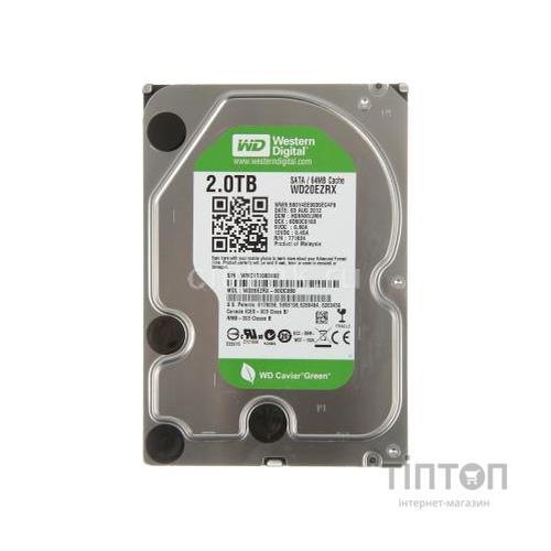 HDD SATA 2.0 TB WD Green 5400rpm 64МB (WD20EZRX) гар. 12 міс.