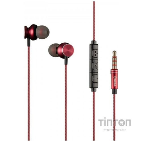 HF Gelius Pro GP-HF590 Alfa Red with mic + button call answering