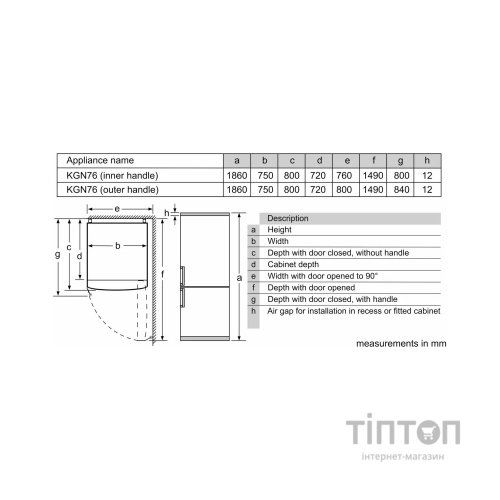 Холодильник Bosch KGN76CXE0N