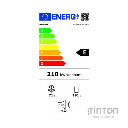Холодильник HEINNER HC-HM262BKE++