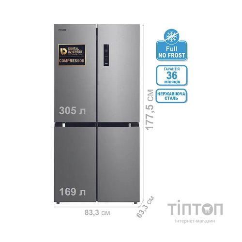 Холодильник PRIME Technics RFNC 474 EXD (RFNC474EXD)