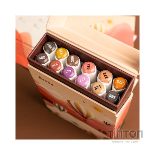 Художній маркер Arrtx Спиртові Alp ASM-02-SK02 12 кольорів, відтінки шкіри шкіри (LC302604)