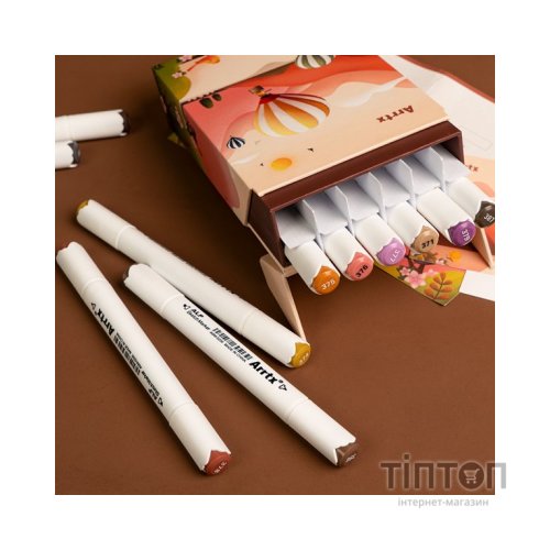 Художній маркер Arrtx Спиртові Alp ASM-02-SK02 12 кольорів, відтінки шкіри шкіри (LC302604)