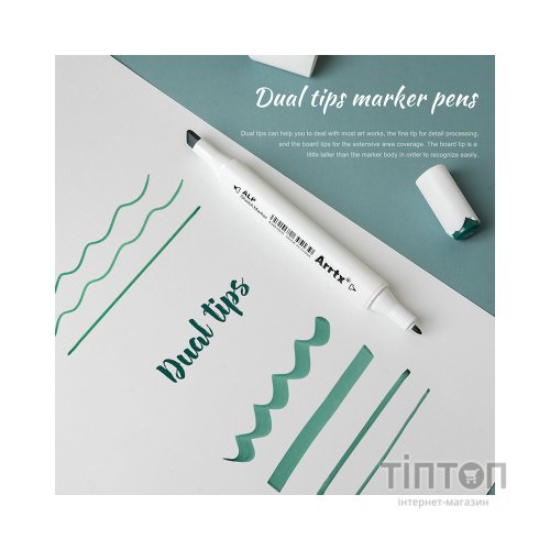 Художній маркер Arrtx Спиртові Alp ASM-0290B 90 кольорів (LC302475)